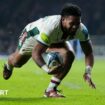 Solomone Kata scores a try for Leicester