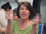 'Racist' Karen is kicked off United Airlines shuttle bus for vile attack on father and his kids