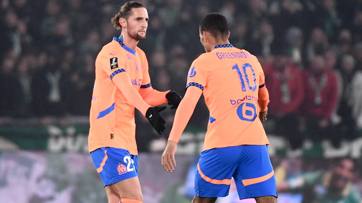 Saint-Étienne - OM (0-2) : avec le premier but de Rabiot, Marseille enchaîne et grappille sur le PSG