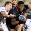 Maro Itoje of Saracens attacks the Bulls