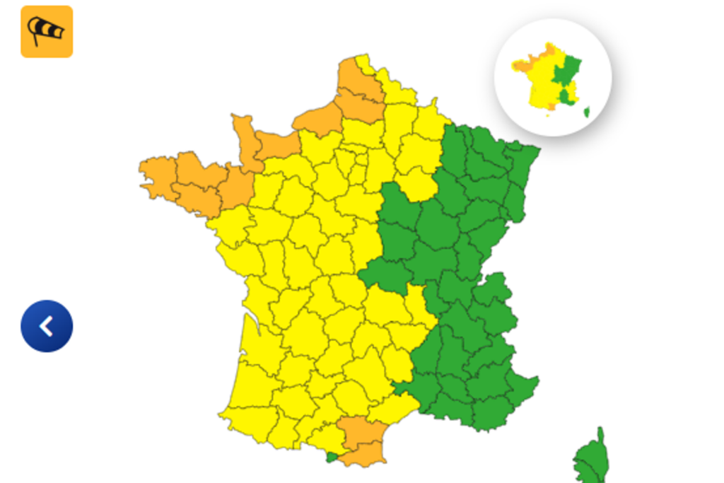 Tempête Darragh : onze départements en vigilance orange pour des risques de vents violents, samedi