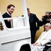 The Pope's new wheels! His Holiness is gifted a 'G-Wagon popemobile' made especially for him - and it's all-electric