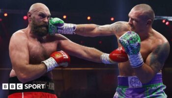 Oleksandr Usyk faces off with Tyson Fury