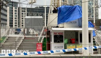 Two arrested after Christmas fairground ride crashes to the ground