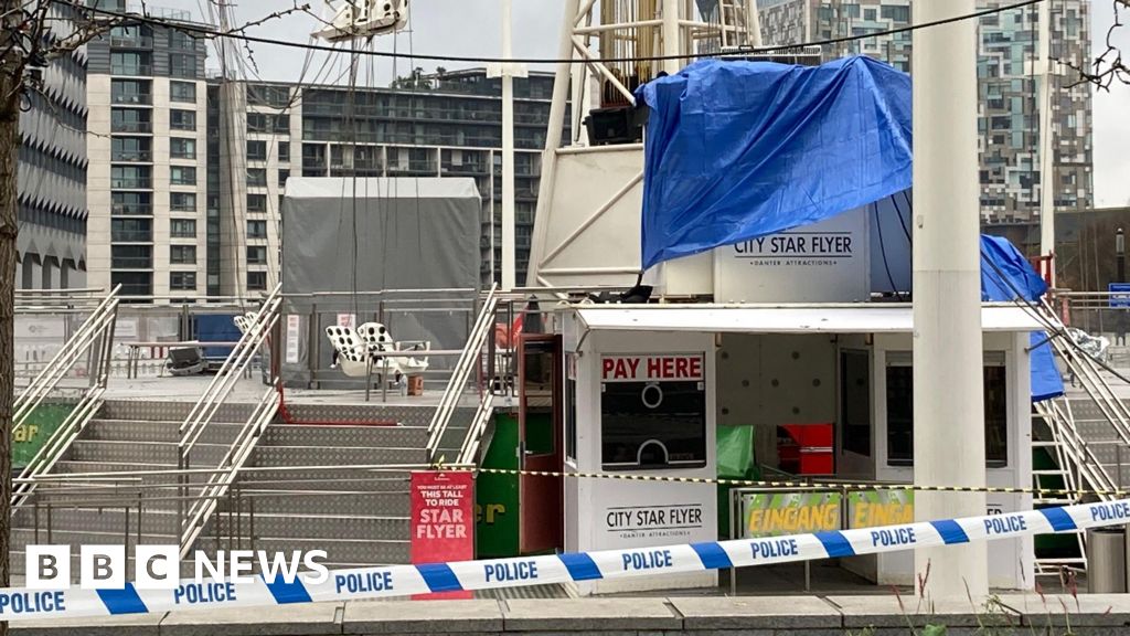 Two arrested after Christmas fairground ride crashes to the ground