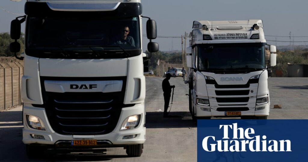 Unrwa suspends aid deliveries through main Gaza route after armed gangs attack convoy