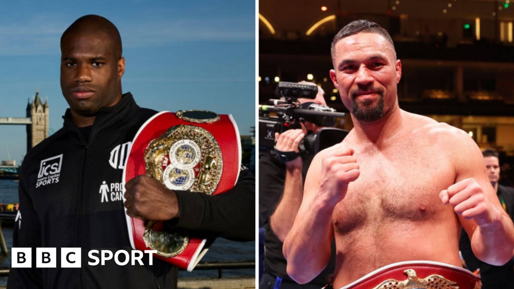 A side by side image of Daniel Dubois and Joseph Parker