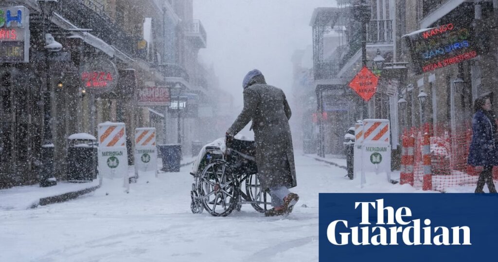 ‘Once in a lifetime’ winter storm brings heavy snow and chill to southern US