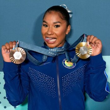 Jordan Chiles flaunts Olympic medal in New Year's post amid ongoing appeal over losing bronze to Romania