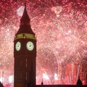 Fireworks exploded in the sky over the River Thames. Pic: PA