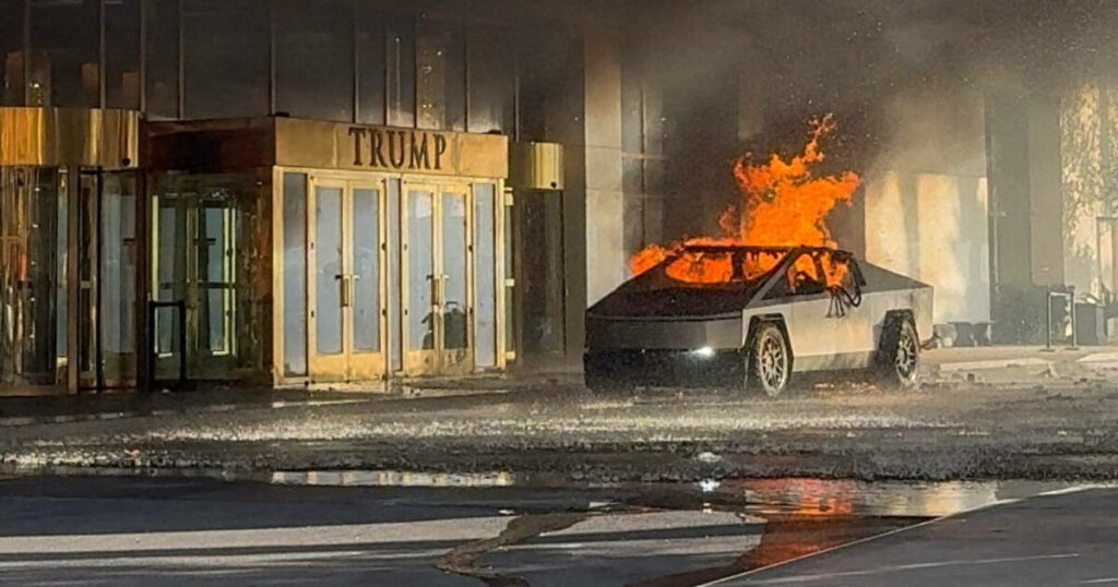 Las Vegas : un homme meurt dans l’explosion d’un Tesla Cybertruck devant un hôtel Trump