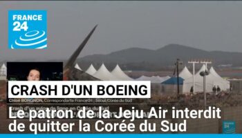 Crash d'un Boeing en Corée du Sud : le patron de la Jeju Air interdit de quitter le territoire