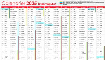 Calendrier 2025 : votre agenda annuel et gratuit à télécharger et à imprimer