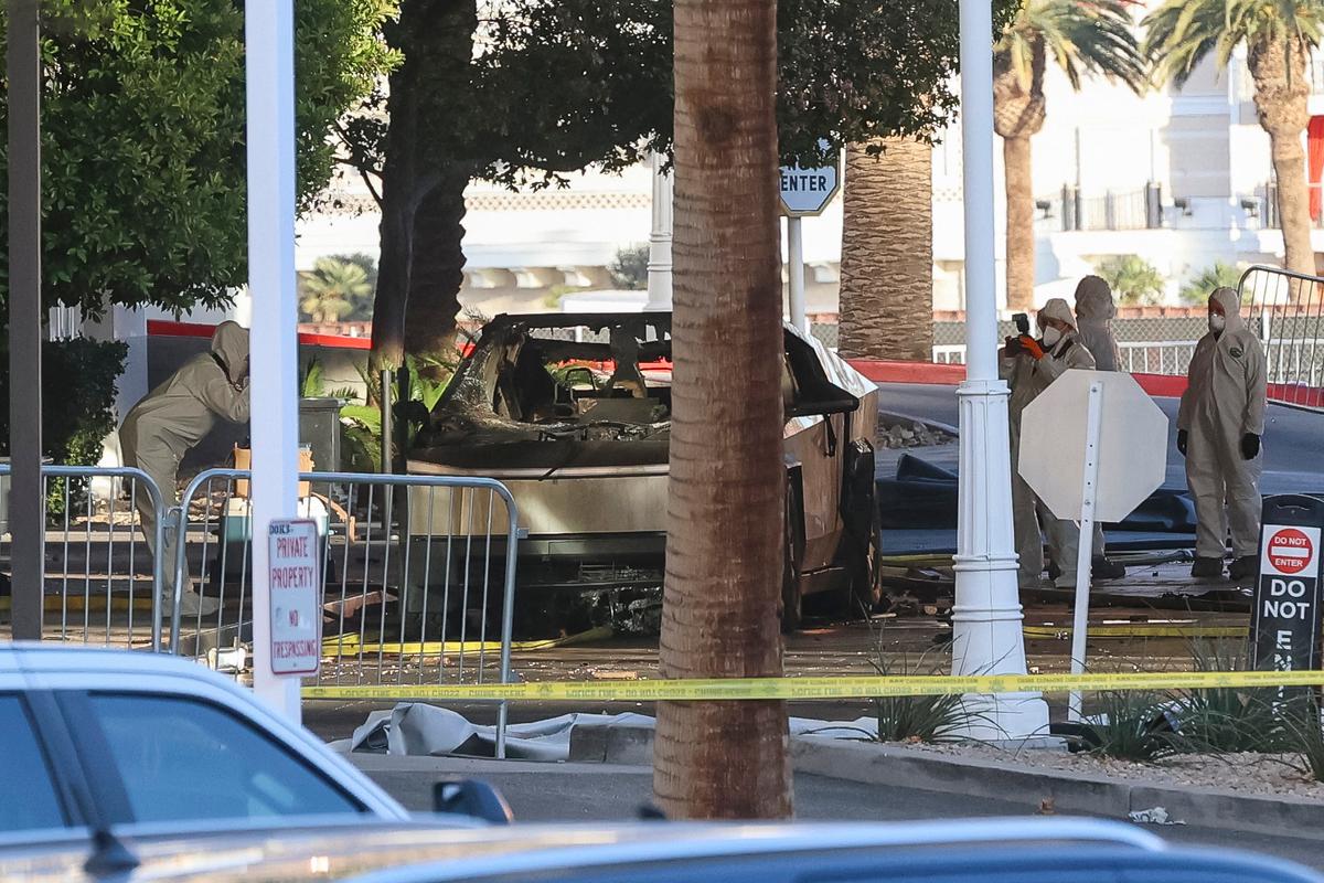 Les images impressionnantes de l’explosion de la Tesla Cybertruck devant un hôtel Trump à Las Vegas