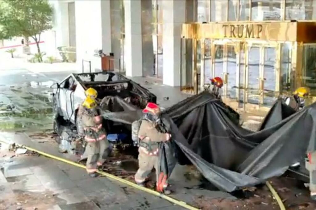 Explosion d’une Tesla devant l’hôtel Trump de Las Vegas : le suspect est un militaire aux motivations « inconnues »