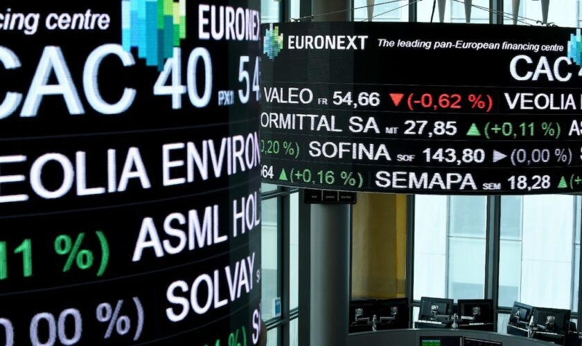 La salle de contrôle d'Euronext, société qui gère la Bourse de Paris