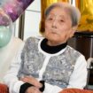 FILE - This photo provided by Ashiya City shows Tomiko Itooka, being celebrated for her 116th birthday at the nursing home she lives in Ashiya, western Japan, on May 23, 2024. (Ashiya City via AP, File)