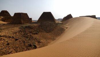 Sudan Pyramids, still sent over by Yousra for use in correspondent piece