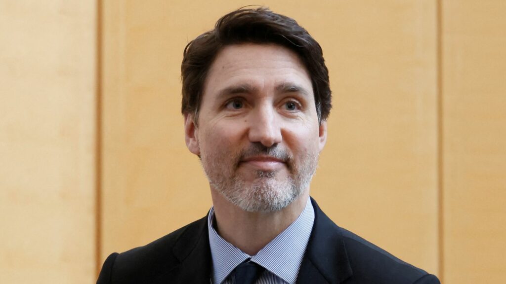 Canada's Prime Minister Justin Trudeau stands to leave after signing a book of condolences marking the passing of former U.S. President Jimmy Carter at the U.S. Embassy in Ottawa, Ontario, Canada January 3, 2025. REUTERS/Blair Gable