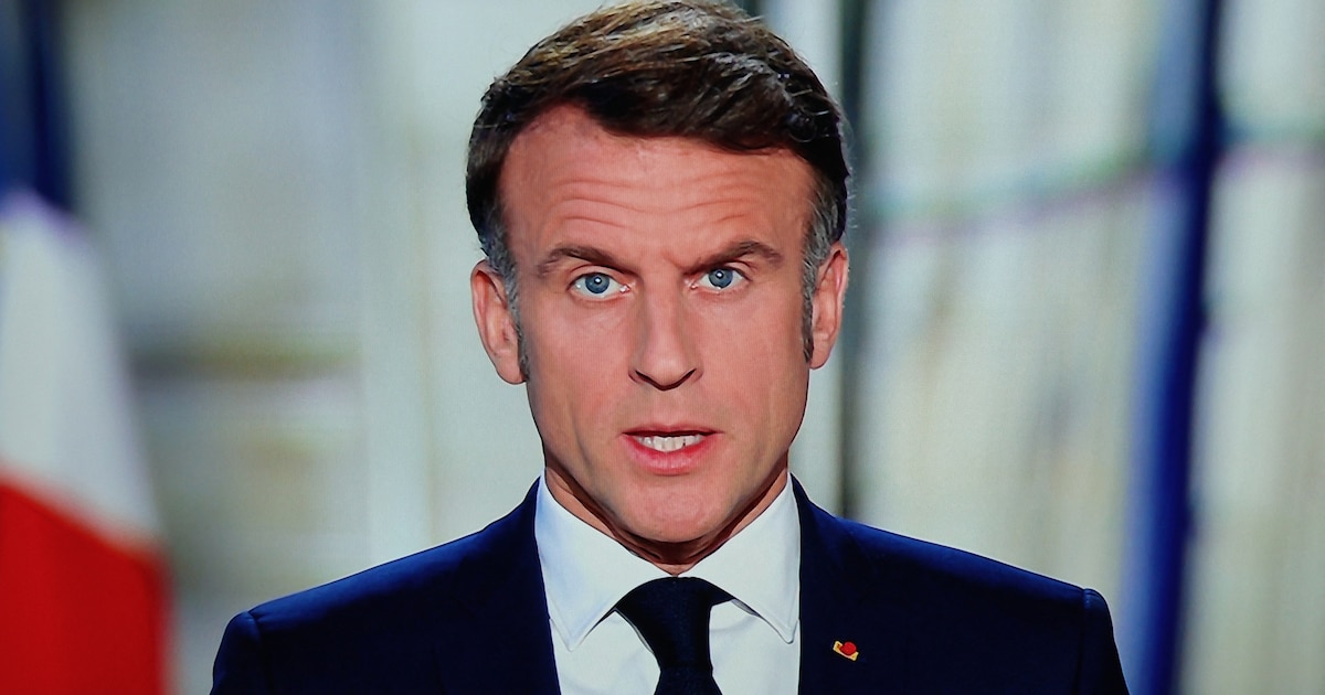 Le président de la République Emmanuel Macron lors de ses vœux pour l'année 2025, mardi 31 décembre 2024 à Paris.