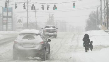 A winter storm continues to strike the US, with more than 30 states under weather warnings. Pic: AP