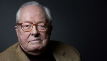 Portrait de Jean-Marie Le Pen le 2 février 2022 à Rueil-Malmaison (Hauts-de-Seine)