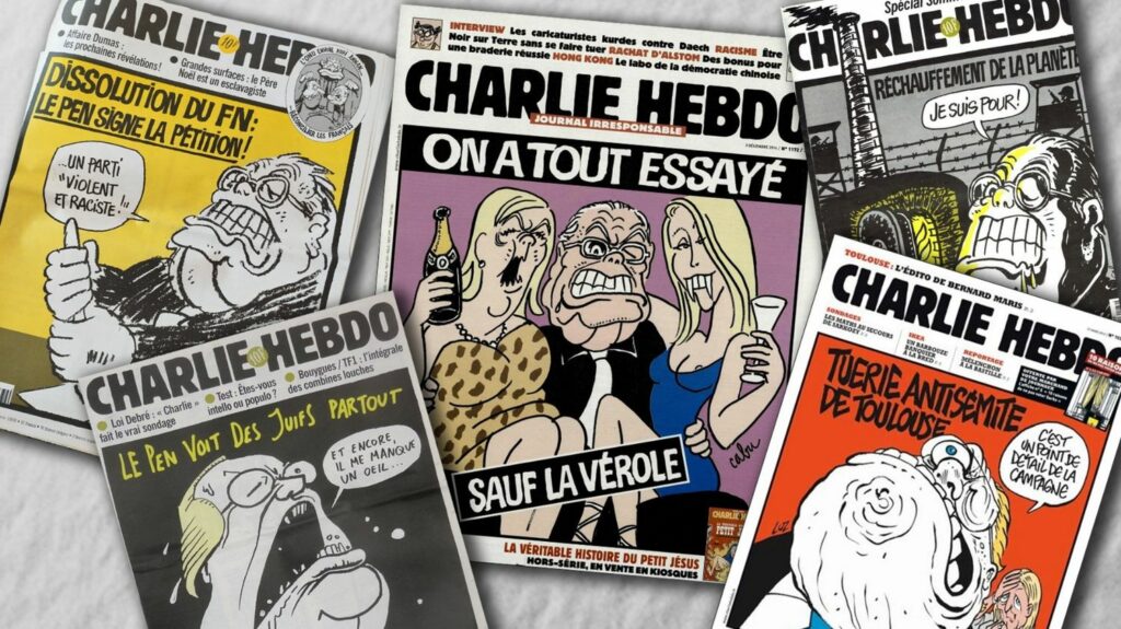 EN IMAGES. Mort de Jean-Marie Le Pen : le fondateur du Front national vu en dix dessins de "Charlie Hebdo"