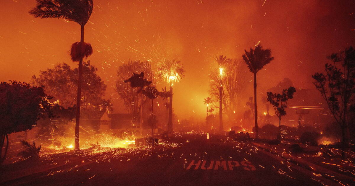 A Los Angeles, un violent incendie poussé par les vents provoque des milliers d’évacuations