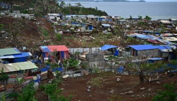 Les dégâts du cyclone Chido dans un bidonville à Kangani, à Mayotte, le 4 janvier 2025