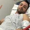 Pouria Zeraati shares photo of himself from hospital bed after being stabbed. Pic: X / @pouriazeraati