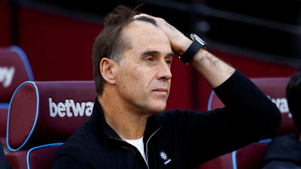 West Ham head coach Julen Lopetegui in October 2024. Pic: Reuters