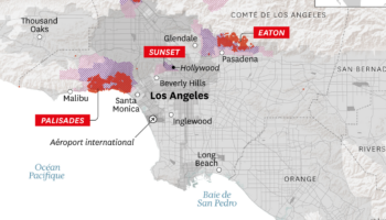 Incendies à Los Angeles : une carte pour saisir l’ampleur de “la tempête de feu”