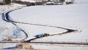 Snowy fields near Heriot in the Scottish Borders. Pic: PA