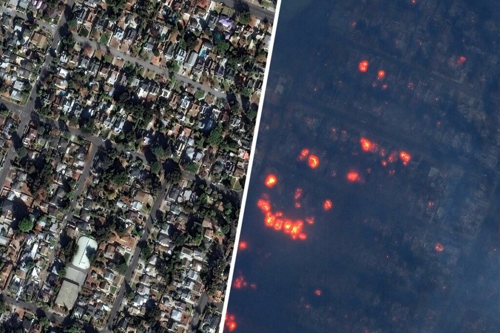 Incendies à Los Angeles : les images avant et après d’une ville meurtrie