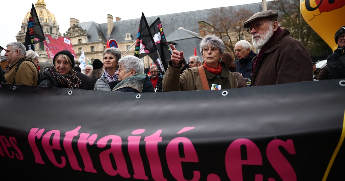 Un rassemblement à Paris pour demander que les retraites soient augmentées en fonction de l'inflation, le 3 décembre 2024