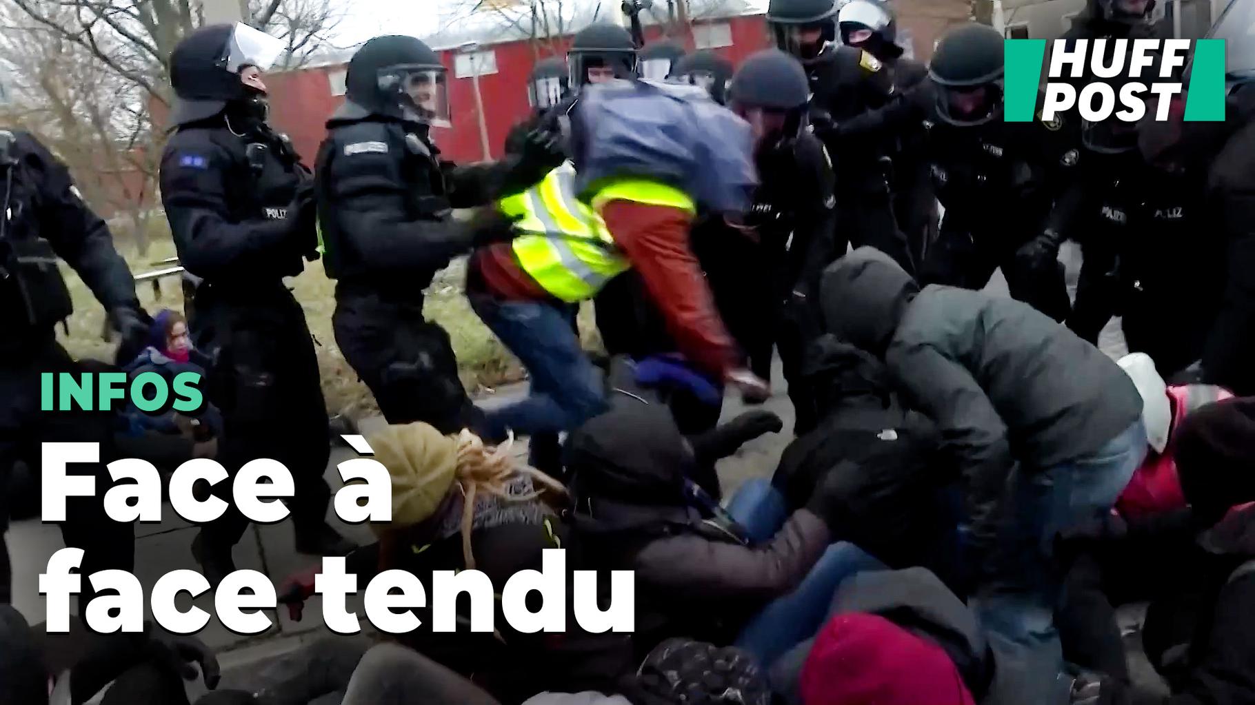 En Allemagne, avant un meeting du parti d’extrême droite AfD, face à face très tendu entre ONG et police