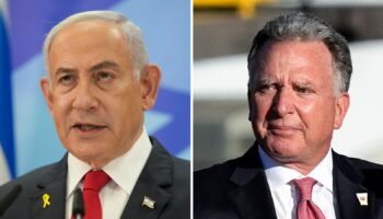 Israeli Prime Minister Benjamin Netanyahu (left) Donald Trump's Middle East envoy Steve Witkoff (right), following meeting on Sat. File pic: AP