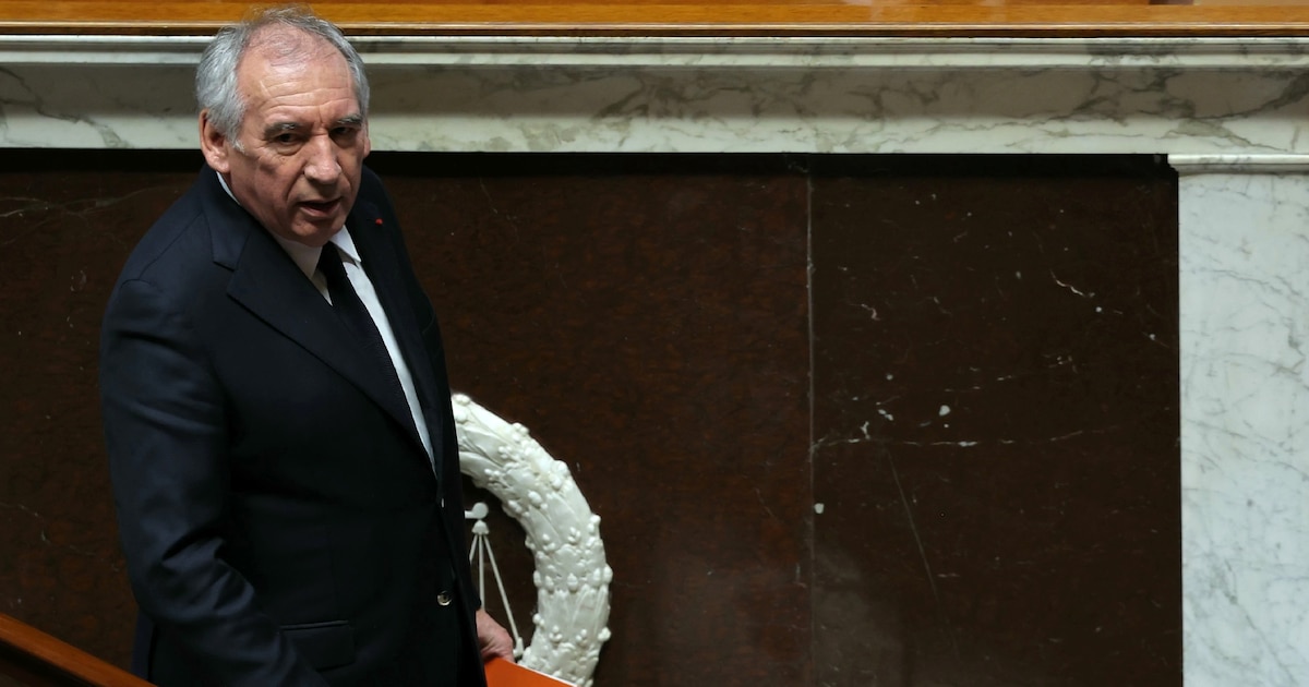 Le Premier ministre François Bayrou après son discours de politique générale à l'Assemblée nationale à Paris le 14 janvier 2025