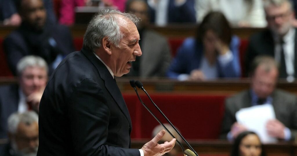 Le Premier ministre François Bayrou prononce son discours de politique générale à l'Assemblée nationale à Paris le 14 janvier 2025