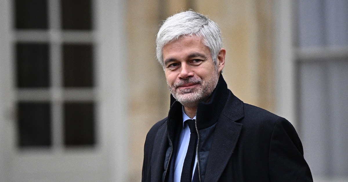 Le président du groupe Droite républicaine à l'Assemblée nationale Laurent Wauquiez, le 26 novembre 2024 à Matignon, à Paris