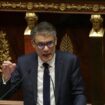 Olivier Faure lors du débat à l'Assemblée nationale sur la motion de censure déposée par les autres députés de gauche, jeudi 16 janvier 2025.