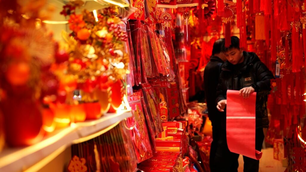 People shopping ahead of Chinese New Year