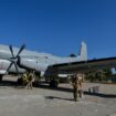 Un avion Atlantic 2 (ATL 2) photographié sur la base aérienne militaire de Souda, sur l'île de Crète, le 21 juillet 2022