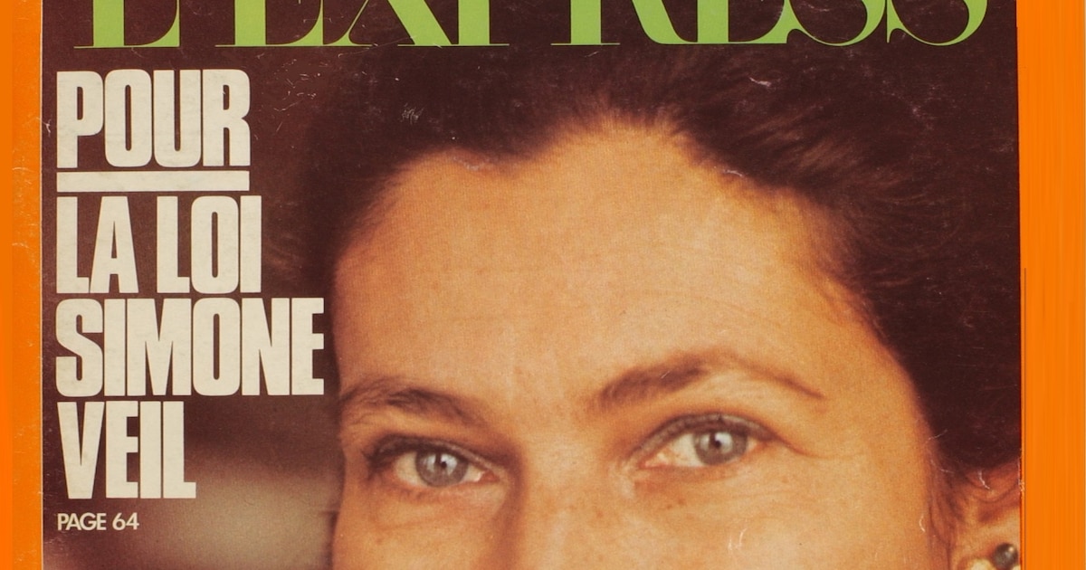 Simone Veil en couverture de L'Express à la veille de son discours à l'Assemblée nationale sur l'avortement.