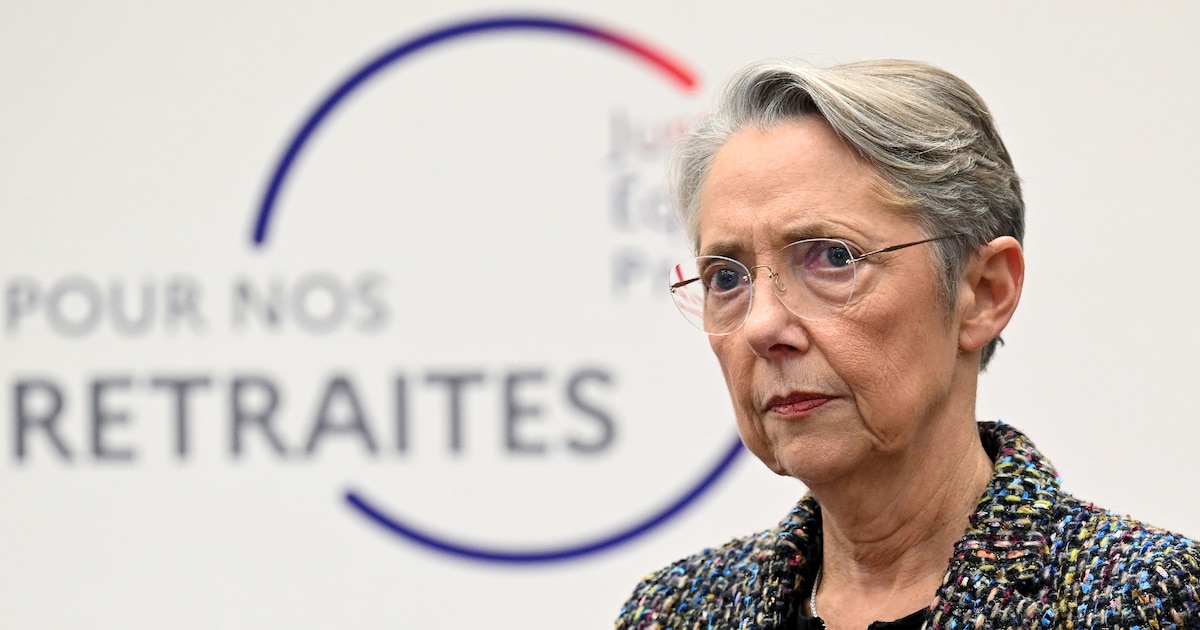 La Première ministre Elisabeth Borne présente le projet de réforme des retraites, le 10 janvier 2023 à Paris