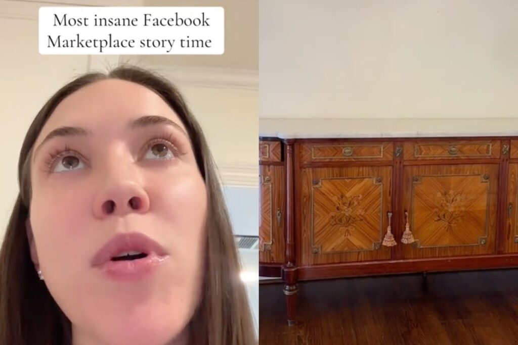 Texas woman thought she only bought an antique cabinet on Facebook marketplace — but discovers way more inside