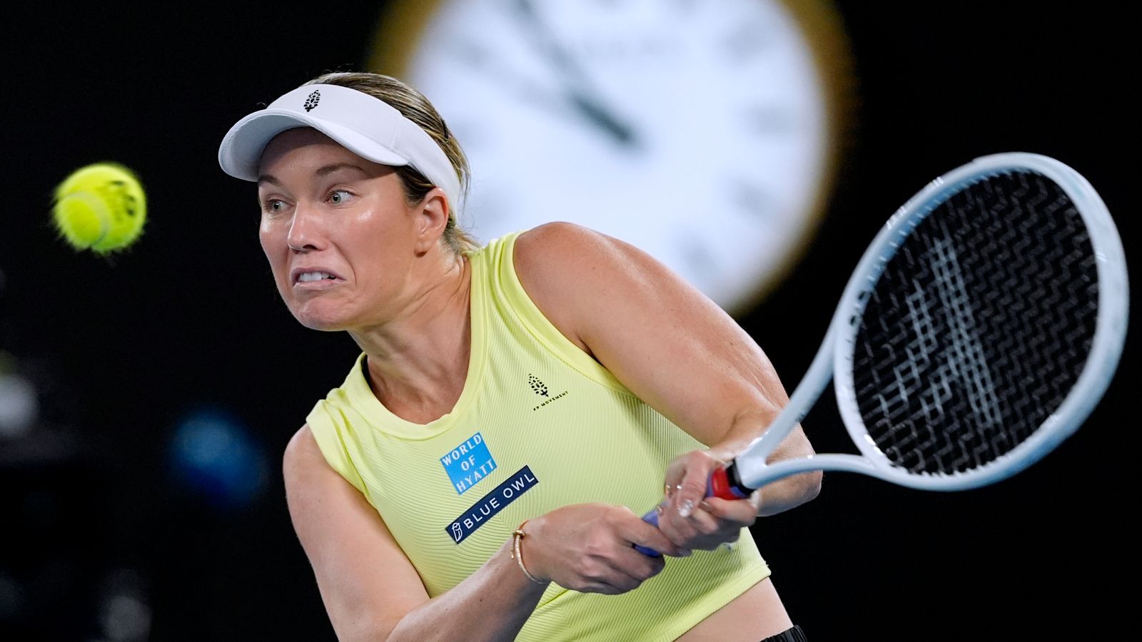 Danielle Collins during her third-round match against Madison Keys. Pic: AP