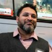 Darrin Bell at the Washington Post office after winning a Pulitzer Prize for Editorial Cartooning in 2019. Pic: AP