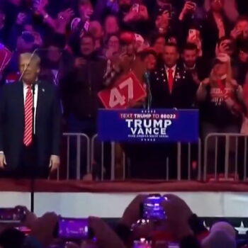 Donald Trump dances to YMCA with Village People at Washington DC victory rally