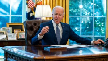 President Joe Biden speaks before signing an executive order to improve government services, in the Oval Office of the White House, Monday, Dec. 13, 2021, in Washington. (AP Photo/Evan Vucci)..